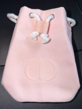 DIOR BEAUTY - Novelty Makeup Drawstring Pouch in Pink Canvas